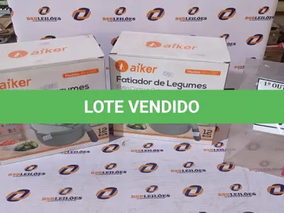 LOTE 210 - 02 FATIADORES DE LEGUMES MODELO AK-L007 MARCA AIKER. (NO ESTADO) ATENÇÃO! FAZER A VISITAÇÃO ANTES DE ARREMATAR, NÃO SABEMOS SE FUNCIONA, LEILÃO NÃO TEM GARANTIA E NEM DEVOLUÇÃO, SUJEITO A POSSÍVEIS AVARIAS VISÍVEIS/OCULTAS E/OU AUSÊNCIA DE COMPONENTES.