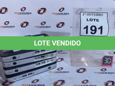 LOTE 191 - 04 THIN CLIENTS MODELO TX0 DELL WYSE. (NO ESTADO) ATENÇÃO! FAZER A VISITAÇÃO ANTES DE ARREMATAR, NÃO SABEMOS SE FUNCIONA, LEILÃO NÃO TEM GARANTIA E NEM DEVOLUÇÃO, SUJEITO A POSSÍVEIS AVARIAS VISÍVEIS/OCULTAS E/OU AUSÊNCIA DE COMPONENTES.