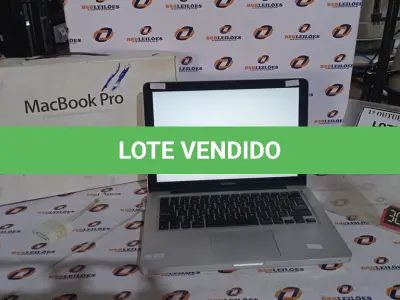 LOTE 199 - 01 MACBOOK PRO I7 COM CARREGADOR. (NO ESTADO) ATENÇÃO! FAZER A VISITAÇÃO ANTES DE ARREMATAR, NÃO SABEMOS SE FUNCIONA, LEILÃO NÃO TEM GARANTIA E NEM DEVOLUÇÃO, SUJEITO A POSSÍVEIS AVARIAS VISÍVEIS/OCULTAS E/OU AUSÊNCIA DE COMPONENTES.