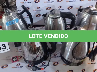 LOTE 263 - 05 CHALEIRAS ELÉTRICAS. (NO ESTADO) ATENÇÃO! FAZER A VISITAÇÃO ANTES DE ARREMATAR, NÃO SABEMOS SE FUNCIONA, LEILÃO NÃO TEM GARANTIA E NEM DEVOLUÇÃO, SUJEITO A POSSÍVEIS AVARIAS VISÍVEIS/OCULTAS E/OU AUSÊNCIA DE COMPONENTES.