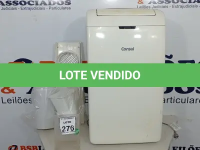 LOTE 276 - 01 AR CONDICIONADO PORTÁTIL 12000 BTU MARCA CONSUL. (NO ESTADO) ATENÇÃO! FAZER A VISITAÇÃO ANTES DE ARREMATAR, NÃO SABEMOS SE FUNCIONA, LEILÃO NÃO TEM GARANTIA E NEM DEVOLUÇÃO, SUJEITO A POSSÍVEIS AVARIAS VISÍVEIS/OCULTAS E/OU AUSÊNCIA DE COMPONENTES.