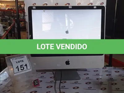 LOTE 151 - 01 IMAC APPLE. (NO ESTADO) ATENÇÃO! FAZER A VISITAÇÃO ANTES DE ARREMATAR, NÃO SABEMOS SE FUNCIONA, LEILÃO NÃO TEM GARANTIA E NEM DEVOLUÇÃO, SUJEITO A POSSÍVEIS AVARIAS VISÍVEIS/OCULTAS E/OU AUSÊNCIA DE COMPONENTES.