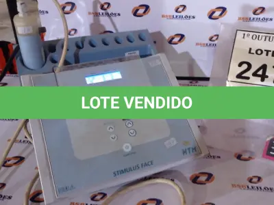 LOTE 247 - 01 APARELHO DE ESTÉTICA FACIAL STIMULUS FACE. (NO ESTADO) ATENÇÃO! FAZER A VISITAÇÃO ANTES DE ARREMATAR, NÃO SABEMOS SE FUNCIONA, LEILÃO NÃO TEM GARANTIA E NEM DEVOLUÇÃO, SUJEITO A POSSÍVEIS AVARIAS VISÍVEIS/OCULTAS E/OU AUSÊNCIA DE COMPONENTES.