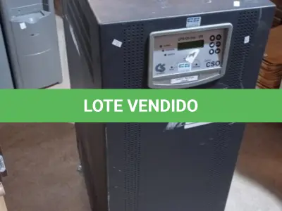 LOTE 381 - 01 NOBREAK 15 KVA. (NO ESTADO) ATENÇÃO! FAZER A VISITAÇÃO ANTES DE ARREMATAR, NÃO SABEMOS SE FUNCIONA, LEILÃO NÃO TEM GARANTIA E NEM DEVOLUÇÃO, SUJEITO A POSSÍVEIS AVARIAS VISÍVEIS/OCULTAS E/OU AUSÊNCIA DE COMPONENTES.
