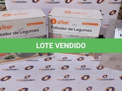 LOTE 210 - 02 FATIADORES DE LEGUMES MODELO AK-L007 MARCA AIKER. (NO ESTADO) ATENÇÃO! FAZER A VISITAÇÃO ANTES DE ARREMATAR, NÃO SABEMOS SE FUNCIONA, LEILÃO NÃO TEM GARANTIA E NEM DEVOLUÇÃO, SUJEITO A POSSÍVEIS AVARIAS VISÍVEIS/OCULTAS E/OU AUSÊNCIA DE COMPONENTES.