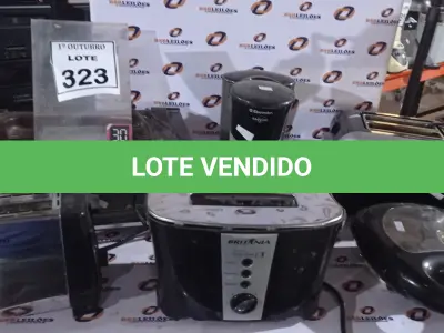 LOTE 323 - 03 TORRADEIRAS ELÉTRICAS, 03 SANDUICHEIRAS, 01 ESPREMEDOR, 01 MINI FORNO ELÉTRICO, 01 CAFETEIRA E 01 BALANÇA DE PRECISÃO. (NO ESTADO) ATENÇÃO! FAZER A VISITAÇÃO ANTES DE ARREMATAR, NÃO SABEMOS SE FUNCIONA, LEILÃO NÃO TEM GARANTIA E NEM DEVOLUÇÃO, SUJEITO A POSSÍVEIS AVARIAS VISÍVEIS/OCULTAS E/OU AUSÊNCIA DE COMPONENTES.