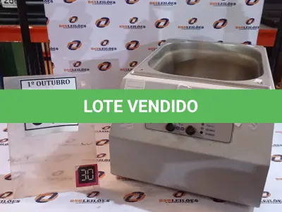 LOTE 312 - 01 BANHO MARIA DE LABORATÓRIO MODELO BM-02 MARCA KACIL. (NO ESTADO) ATENÇÃO! FAZER A VISITAÇÃO ANTES DE ARREMATAR, NÃO SABEMOS SE FUNCIONA, LEILÃO NÃO TEM GARANTIA E NEM DEVOLUÇÃO, SUJEITO A POSSÍVEIS AVARIAS VISÍVEIS/OCULTAS E/OU AUSÊNCIA DE COMPONENTES.