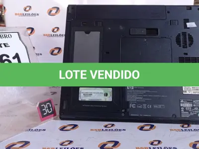 LOTE 161 - 01 NOTEBOOK MARCA HP. (NO ESTADO) ATENÇÃO! FAZER A VISITAÇÃO ANTES DE ARREMATAR, NÃO SABEMOS SE FUNCIONA, LEILÃO NÃO TEM GARANTIA E NEM DEVOLUÇÃO, SUJEITO A POSSÍVEIS AVARIAS VISÍVEIS/OCULTAS E/OU AUSÊNCIA DE COMPONENTES.