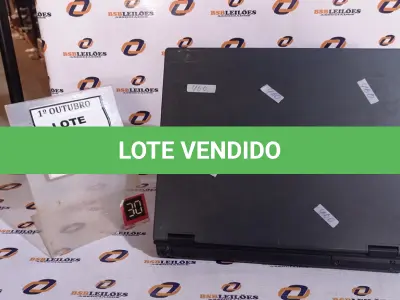 LOTE 161 - 01 NOTEBOOK MARCA HP. (NO ESTADO) ATENÇÃO! FAZER A VISITAÇÃO ANTES DE ARREMATAR, NÃO SABEMOS SE FUNCIONA, LEILÃO NÃO TEM GARANTIA E NEM DEVOLUÇÃO, SUJEITO A POSSÍVEIS AVARIAS VISÍVEIS/OCULTAS E/OU AUSÊNCIA DE COMPONENTES.