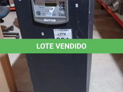 LOTE 381 - 01 NOBREAK 15 KVA. (NO ESTADO) ATENÇÃO! FAZER A VISITAÇÃO ANTES DE ARREMATAR, NÃO SABEMOS SE FUNCIONA, LEILÃO NÃO TEM GARANTIA E NEM DEVOLUÇÃO, SUJEITO A POSSÍVEIS AVARIAS VISÍVEIS/OCULTAS E/OU AUSÊNCIA DE COMPONENTES.