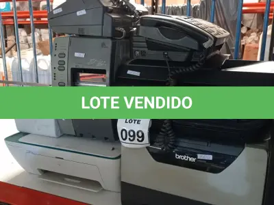 LOTE 099 - 03 IMPRESSORAS DE MARCAS E MODELOS DIVERSOS, 01 SCANNER MARCA AVISION, 01 IMPRESSORA DE ETIQUETAS E 02 APARELHOS DE FAX. (NO ESTADO) ATENÇÃO! FAZER A VISITAÇÃO ANTES DE ARREMATAR, NÃO SABEMOS SE FUNCIONA, LEILÃO NÃO TEM GARANTIA E NEM DEVOLUÇÃO, SUJEITO A POSSÍVEIS AVARIAS VISÍVEIS/OCULTAS E/OU AUSÊNCIA DE COMPONENTES.