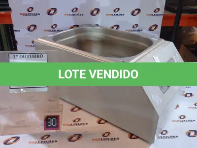 LOTE 312 - 01 BANHO MARIA DE LABORATÓRIO MODELO BM-02 MARCA KACIL. (NO ESTADO) ATENÇÃO! FAZER A VISITAÇÃO ANTES DE ARREMATAR, NÃO SABEMOS SE FUNCIONA, LEILÃO NÃO TEM GARANTIA E NEM DEVOLUÇÃO, SUJEITO A POSSÍVEIS AVARIAS VISÍVEIS/OCULTAS E/OU AUSÊNCIA DE COMPONENTES.