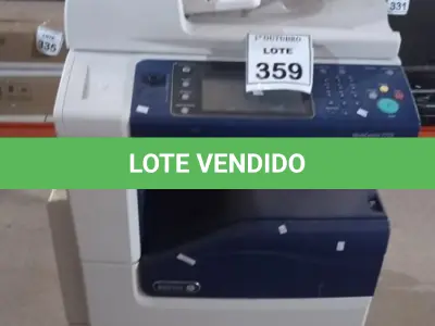 LOTE 359 - 01 COPIADORA MULTIFUNCIONAL MODELO WORKCENTRE 7225. (NO ESTADO) ATENÇÃO! FAZER A VISITAÇÃO ANTES DE ARREMATAR, NÃO SABEMOS SE FUNCIONA, LEILÃO NÃO TEM GARANTIA E NEM DEVOLUÇÃO, SUJEITO A POSSÍVEIS AVARIAS VISÍVEIS/OCULTAS E/OU AUSÊNCIA DE COMPONENTES.