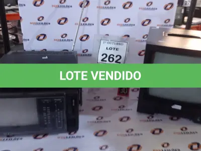 LOTE 262 - 02 TVS PORTÁTEIS. (NO ESTADO) ATENÇÃO! FAZER A VISITAÇÃO ANTES DE ARREMATAR, NÃO SABEMOS SE FUNCIONA, LEILÃO NÃO TEM GARANTIA E NEM DEVOLUÇÃO, SUJEITO A POSSÍVEIS AVARIAS VISÍVEIS/OCULTAS E/OU AUSÊNCIA DE COMPONENTES.