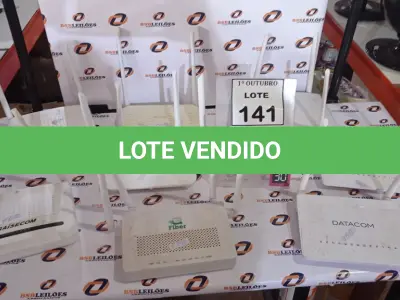 LOTE 141 - 08 ROTEADORES. (NO ESTADO) ATENÇÃO! FAZER A VISITAÇÃO ANTES DE ARREMATAR, NÃO SABEMOS SE FUNCIONA, LEILÃO NÃO TEM GARANTIA E NEM DEVOLUÇÃO, SUJEITO A POSSÍVEIS AVARIAS VISÍVEIS/OCULTAS E/OU AUSÊNCIA DE COMPONENTES.