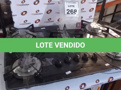 LOTE 268 - 01 COOCKTOP 05 BOCAS MARCAM FISCHER. (NO ESTADO) ATENÇÃO! FAZER A VISITAÇÃO ANTES DE ARREMATAR, NÃO SABEMOS SE FUNCIONA, LEILÃO NÃO TEM GARANTIA E NEM DEVOLUÇÃO, SUJEITO A POSSÍVEIS AVARIAS VISÍVEIS/OCULTAS E/OU AUSÊNCIA DE COMPONENTES.