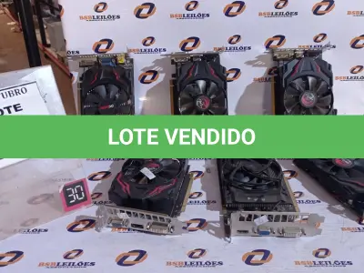 LOTE 188 - 06 PLACAS DE VÍDEO. (NO ESTADO) ATENÇÃO! FAZER A VISITAÇÃO ANTES DE ARREMATAR, NÃO SABEMOS SE FUNCIONA, LEILÃO NÃO TEM GARANTIA E NEM DEVOLUÇÃO, SUJEITO A POSSÍVEIS AVARIAS VISÍVEIS/OCULTAS E/OU AUSÊNCIA DE COMPONENTES.
