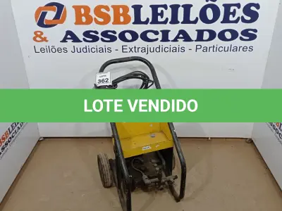 LOTE 362 - 01 LAVADORA DE ALTA PRESSÃO (INCOMPLETA). (NO ESTADO) ATENÇÃO! FAZER A VISITAÇÃO ANTES DE ARREMATAR, NÃO SABEMOS SE FUNCIONA, LEILÃO NÃO TEM GARANTIA E NEM DEVOLUÇÃO, SUJEITO A POSSÍVEIS AVARIAS VISÍVEIS/OCULTAS E/OU AUSÊNCIA DE COMPONENTES.