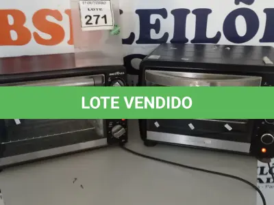 LOTE 271 - 02 FORNOS ELÉTRICOS MASCAS BRITÂNIA E ELECTROLUX. (NO ESTADO) ATENÇÃO! FAZER A VISITAÇÃO ANTES DE ARREMATAR, NÃO SABEMOS SE FUNCIONA, LEILÃO NÃO TEM GARANTIA E NEM DEVOLUÇÃO, SUJEITO A POSSÍVEIS AVARIAS VISÍVEIS/OCULTAS E/OU AUSÊNCIA DE COMPONENTES.