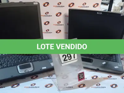 LOTE 297 - 02 NOTEBOOKS MARCAS ACER E AMZON PC. (NO ESTADO) ATENÇÃO! FAZER A VISITAÇÃO ANTES DE ARREMATAR, NÃO SABEMOS SE FUNCIONA, LEILÃO NÃO TEM GARANTIA E NEM DEVOLUÇÃO, SUJEITO A POSSÍVEIS AVARIAS VISÍVEIS/OCULTAS E/OU AUSÊNCIA DE COMPONENTES.