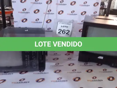 LOTE 262 - 02 TVS PORTÁTEIS. (NO ESTADO) ATENÇÃO! FAZER A VISITAÇÃO ANTES DE ARREMATAR, NÃO SABEMOS SE FUNCIONA, LEILÃO NÃO TEM GARANTIA E NEM DEVOLUÇÃO, SUJEITO A POSSÍVEIS AVARIAS VISÍVEIS/OCULTAS E/OU AUSÊNCIA DE COMPONENTES.