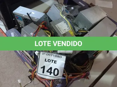 LOTE 140 - 01 LOTE COM FONTES DE PC, ROTEADORES E CABOS DIVERSOS. (NO ESTADO) ATENÇÃO! FAZER A VISITAÇÃO ANTES DE ARREMATAR, NÃO SABEMOS SE FUNCIONA, LEILÃO NÃO TEM GARANTIA E NEM DEVOLUÇÃO, SUJEITO A POSSÍVEIS AVARIAS VISÍVEIS/OCULTAS E/OU AUSÊNCIA DE COMPONENTES.