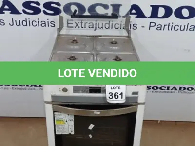 LOTE 361 - 01 FOGÃO 04 BOCAS MARCA BRASTEMP. (NO ESTADO) ATENÇÃO! FAZER A VISITAÇÃO ANTES DE ARREMATAR, NÃO SABEMOS SE FUNCIONA, LEILÃO NÃO TEM GARANTIA E NEM DEVOLUÇÃO, SUJEITO A POSSÍVEIS AVARIAS VISÍVEIS/OCULTAS E/OU AUSÊNCIA DE COMPONENTES.
