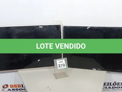 LOTE 279 - 01 TV LCD 42’’ MARCA PHILCO E 01 TV LCD 39’’ MARCA SAMSUNG. (NO ESTADO) ATENÇÃO! FAZER A VISITAÇÃO ANTES DE ARREMATAR, NÃO SABEMOS SE FUNCIONA, LEILÃO NÃO TEM GARANTIA E NEM DEVOLUÇÃO, SUJEITO A POSSÍVEIS AVARIAS VISÍVEIS/OCULTAS E/OU AUSÊNCIA DE COMPONENTES.