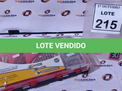 LOTE 215 - 01 JOGO DE BROCAS HELICOIDAL COM 24 PEÇAS MARCA SCHULZ. (NO ESTADO) ATENÇÃO! FAZER A VISITAÇÃO ANTES DE ARREMATAR, NÃO SABEMOS SE FUNCIONA, LEILÃO NÃO TEM GARANTIA E NEM DEVOLUÇÃO, SUJEITO A POSSÍVEIS AVARIAS VISÍVEIS/OCULTAS E/OU AUSÊNCIA DE COMPONENTES.