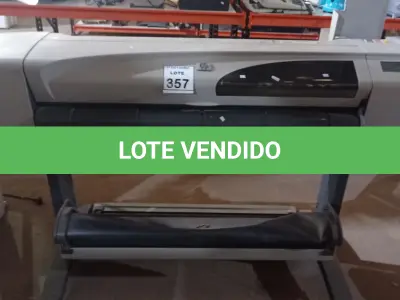 LOTE 357 - 01 PLOTTER MARCA HP MODELO DESIGNJET 500. (NO ESTADO) ATENÇÃO! FAZER A VISITAÇÃO ANTES DE ARREMATAR, NÃO SABEMOS SE FUNCIONA, LEILÃO NÃO TEM GARANTIA E NEM DEVOLUÇÃO, SUJEITO A POSSÍVEIS AVARIAS VISÍVEIS/OCULTAS E/OU AUSÊNCIA DE COMPONENTES.