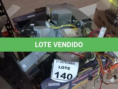 LOTE 140 - 01 LOTE COM FONTES DE PC, ROTEADORES E CABOS DIVERSOS. (NO ESTADO) ATENÇÃO! FAZER A VISITAÇÃO ANTES DE ARREMATAR, NÃO SABEMOS SE FUNCIONA, LEILÃO NÃO TEM GARANTIA E NEM DEVOLUÇÃO, SUJEITO A POSSÍVEIS AVARIAS VISÍVEIS/OCULTAS E/OU AUSÊNCIA DE COMPONENTES.