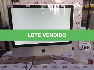 LOTE 198 - 01 IMAC APPLE. (NO ESTADO) ATENÇÃO! FAZER A VISITAÇÃO ANTES DE ARREMATAR, NÃO SABEMOS SE FUNCIONA, LEILÃO NÃO TEM GARANTIA E NEM DEVOLUÇÃO, SUJEITO A POSSÍVEIS AVARIAS VISÍVEIS/OCULTAS E/OU AUSÊNCIA DE COMPONENTES.