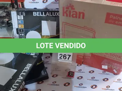 LOTE 267 - 04 PAINÉIS LED DE EMBUTIR MARCA KIAN E 05 PAINÉIS LED DE EMBUTIR MARCA BELLALUX. (NO ESTADO) ATENÇÃO! FAZER A VISITAÇÃO ANTES DE ARREMATAR, NÃO SABEMOS SE FUNCIONA, LEILÃO NÃO TEM GARANTIA E NEM DEVOLUÇÃO, SUJEITO A POSSÍVEIS AVARIAS VISÍVEIS/OCULTAS E/OU AUSÊNCIA DE COMPONENTES.
