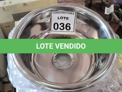 LOTE 036 - 05 CUBAS EM INOX REDONDAS 150MM. (NO ESTADO) ATENÇÃO! FAZER A VISITAÇÃO ANTES DE ARREMATAR, NÃO SABEMOS SE FUNCIONA, LEILÃO NÃO TEM GARANTIA E NEM DEVOLUÇÃO, SUJEITO A POSSÍVEIS AVARIAS VISÍVEIS/OCULTAS E/OU AUSÊNCIA DE COMPONENTES.
