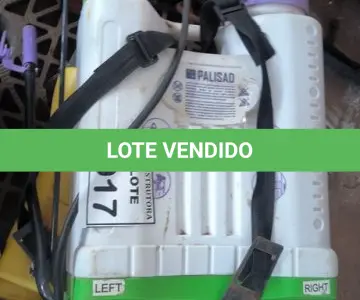 LOTE 017 - 02 BOMBAS MANUAIS DE APLICAÇÃO DE INSETICIDAS. (NO ESTADO) ATENÇÃO! FAZER A VISITAÇÃO ANTES DE ARREMATAR, NÃO SABEMOS SE FUNCIONA, LEILÃO NÃO TEM GARANTIA E NEM DEVOLUÇÃO, SUJEITO A POSSÍVEIS AVARIAS VISÍVEIS/OCULTAS E/OU AUSÊNCIA DE COMPONENTES.