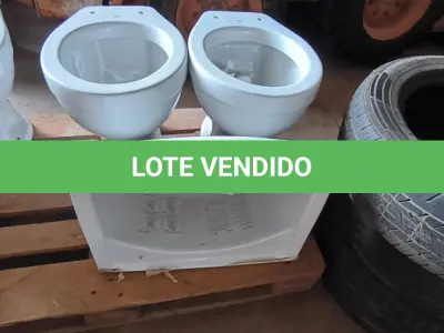 LOTE 059 - 02 VASOS SANITÁRIOS CELITE E 01 TANQUE DECA. (NO ESTADO) ATENÇÃO! FAZER A VISITAÇÃO ANTES DE ARREMATAR, NÃO SABEMOS SE FUNCIONA, LEILÃO NÃO TEM GARANTIA E NEM DEVOLUÇÃO, SUJEITO A POSSÍVEIS AVARIAS VISÍVEIS/OCULTAS E/OU AUSÊNCIA DE COMPONENTES.