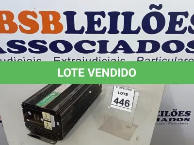 LOTE 446 - 01 INVERSOR DE ENERGIA DE DC PARA AC G48-3000-220. (NO ESTADO) ATENÇÃO! FAZER A VISITAÇÃO ANTES DE ARREMATAR, NÃO SABEMOS SE FUNCIONA, LEILÃO NÃO TEM GARANTIA E NEM DEVOLUÇÃO, SUJEITO A POSSÍVEIS AVARIAS VISÍVEIS/OCULTAS E/OU AUSÊNCIA DE COMPONENTES.