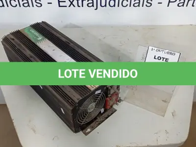 LOTE 446 - 01 INVERSOR DE ENERGIA DE DC PARA AC G48-3000-220. (NO ESTADO) ATENÇÃO! FAZER A VISITAÇÃO ANTES DE ARREMATAR, NÃO SABEMOS SE FUNCIONA, LEILÃO NÃO TEM GARANTIA E NEM DEVOLUÇÃO, SUJEITO A POSSÍVEIS AVARIAS VISÍVEIS/OCULTAS E/OU AUSÊNCIA DE COMPONENTES.