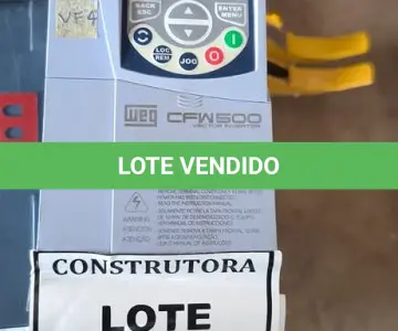 LOTE 088 - 01 INVERSORA DE FREQUÊNCIA WEG CFW500 380-480 VAC. (NO ESTADO) ATENÇÃO! FAZER A VISITAÇÃO ANTES DE ARREMATAR, NÃO SABEMOS SE FUNCIONA, LEILÃO NÃO TEM GARANTIA E NEM DEVOLUÇÃO, SUJEITO A POSSÍVEIS AVARIAS VISÍVEIS/OCULTAS E/OU AUSÊNCIA DE COMPONENTES.