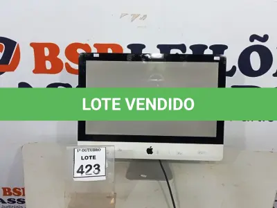LOTE 423 - 01 IMAC APPLE. (NO ESTADO) ATENÇÃO! FAZER A VISITAÇÃO ANTES DE ARREMATAR, NÃO SABEMOS SE FUNCIONA, LEILÃO NÃO TEM GARANTIA E NEM DEVOLUÇÃO, SUJEITO A POSSÍVEIS AVARIAS VISÍVEIS/OCULTAS E/OU AUSÊNCIA DE COMPONENTES.