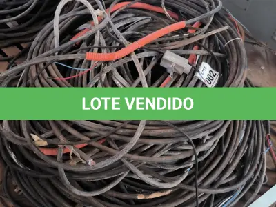LOTE 002 - 01 LOTE COM CABOS ELÉTRICOS DIVERSOS. (NO ESTADO) ATENÇÃO! FAZER A VISITAÇÃO ANTES DE ARREMATAR, NÃO SABEMOS SE FUNCIONA, LEILÃO NÃO TEM GARANTIA E NEM DEVOLUÇÃO, SUJEITO A POSSÍVEIS AVARIAS VISÍVEIS/OCULTAS E/OU AUSÊNCIA DE COMPONENTES.