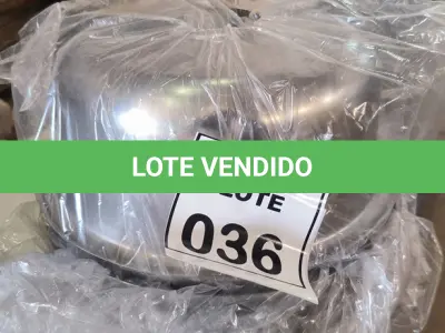 LOTE 036 - 05 CUBAS EM INOX REDONDAS 150MM. (NO ESTADO) ATENÇÃO! FAZER A VISITAÇÃO ANTES DE ARREMATAR, NÃO SABEMOS SE FUNCIONA, LEILÃO NÃO TEM GARANTIA E NEM DEVOLUÇÃO, SUJEITO A POSSÍVEIS AVARIAS VISÍVEIS/OCULTAS E/OU AUSÊNCIA DE COMPONENTES.