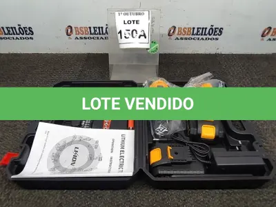 LOTE 130 - 01 PARAFUSADEIRA A BATERIA 12V 2BITS E CARREGADOR (PRODUTO NOVO). (NO ESTADO) ATENÇÃO! FAZER A VISITAÇÃO ANTES DE ARREMATAR, NÃO SABEMOS SE FUNCIONA, LEILÃO NÃO TEM GARANTIA E NEM DEVOLUÇÃO, SUJEITO A POSSÍVEIS AVARIAS VISÍVEIS/OCULTAS E/OU AUSÊNCIA DE COMPONENTES.