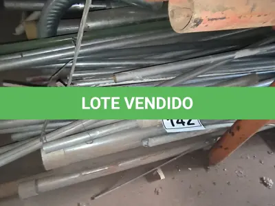 LOTE 142 - 01 LOTE COM CANOS DE ELETRODUTOS ZINCADOS TAMANHOS DIVERSOS. (NO ESTADO) ATENÇÃO! FAZER A VISITAÇÃO ANTES DE ARREMATAR, NÃO SABEMOS SE FUNCIONA, LEILÃO NÃO TEM GARANTIA E NEM DEVOLUÇÃO, SUJEITO A POSSÍVEIS AVARIAS VISÍVEIS/OCULTAS E/OU AUSÊNCIA DE COMPONENTES.