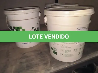 LOTE 112 - 02 BALDES DE ADESIVOS GLOBALFIX 23KG. (NO ESTADO) ATENÇÃO! FAZER A VISITAÇÃO ANTES DE ARREMATAR, NÃO SABEMOS SE FUNCIONA, LEILÃO NÃO TEM GARANTIA E NEM DEVOLUÇÃO, SUJEITO A POSSÍVEIS AVARIAS VISÍVEIS/OCULTAS E/OU AUSÊNCIA DE COMPONENTES.
