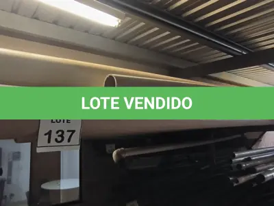 LOTE 137 - 01 LOTE COM CANOS DIVERSOS PARA ESGOTO E ÁGUA. (NO ESTADO) ATENÇÃO! FAZER A VISITAÇÃO ANTES DE ARREMATAR, NÃO SABEMOS SE FUNCIONA, LEILÃO NÃO TEM GARANTIA E NEM DEVOLUÇÃO, SUJEITO A POSSÍVEIS AVARIAS VISÍVEIS/OCULTAS E/OU AUSÊNCIA DE COMPONENTES.