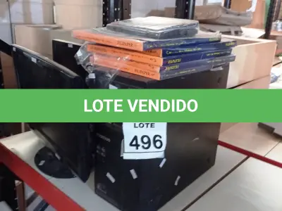 LOTE 496 - 03 MONITORES MARCAS E MODELOS DIVERSOS, 01 CPU MARCA POSITIVO, 05 CAIXAS DE FILME DE POLIESTIRENO E 01 CALCULADORA. (NO ESTADO) ATENÇÃO! FAZER A VISITAÇÃO ANTES DE ARREMATAR, NÃO SABEMOS SE FUNCIONA, LEILÃO NÃO TEM GARANTIA E NEM DEVOLUÇÃO, SUJEITO A POSSÍVEIS AVARIAS VISÍVEIS/OCULTAS E/OU AUSÊNCIA DE COMPONENTES.