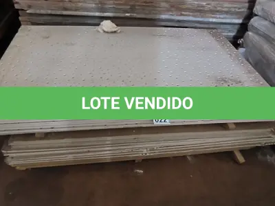LOTE 022 - 01 PALETE COM PLACAS DE GESSO PARA DRYWALL. (NO ESTADO) ATENÇÃO! FAZER A VISITAÇÃO ANTES DE ARREMATAR, NÃO SABEMOS SE FUNCIONA, LEILÃO NÃO TEM GARANTIA E NEM DEVOLUÇÃO, SUJEITO A POSSÍVEIS AVARIAS VISÍVEIS/OCULTAS E/OU AUSÊNCIA DE COMPONENTES.