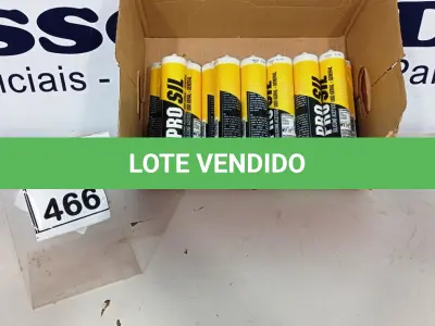LOTE 466 - 01 LOTE COM VÁRIAS BISNAGAS DE SILICONE ACÉTICO 270ML MARCA PROSI. (NO ESTADO) ATENÇÃO! FAZER A VISITAÇÃO ANTES DE ARREMATAR, NÃO SABEMOS SE FUNCIONA, LEILÃO NÃO TEM GARANTIA E NEM DEVOLUÇÃO, SUJEITO A POSSÍVEIS AVARIAS VISÍVEIS/OCULTAS E/OU AUSÊNCIA DE COMPONENTES.