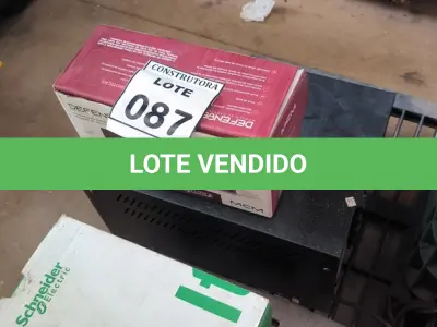 LOTE 087 - 02 ESTABILIZADORES E 01 NOBREAK. (NO ESTADO) ATENÇÃO! FAZER A VISITAÇÃO ANTES DE ARREMATAR, NÃO SABEMOS SE FUNCIONA, LEILÃO NÃO TEM GARANTIA E NEM DEVOLUÇÃO, SUJEITO A POSSÍVEIS AVARIAS VISÍVEIS/OCULTAS E/OU AUSÊNCIA DE COMPONENTES.